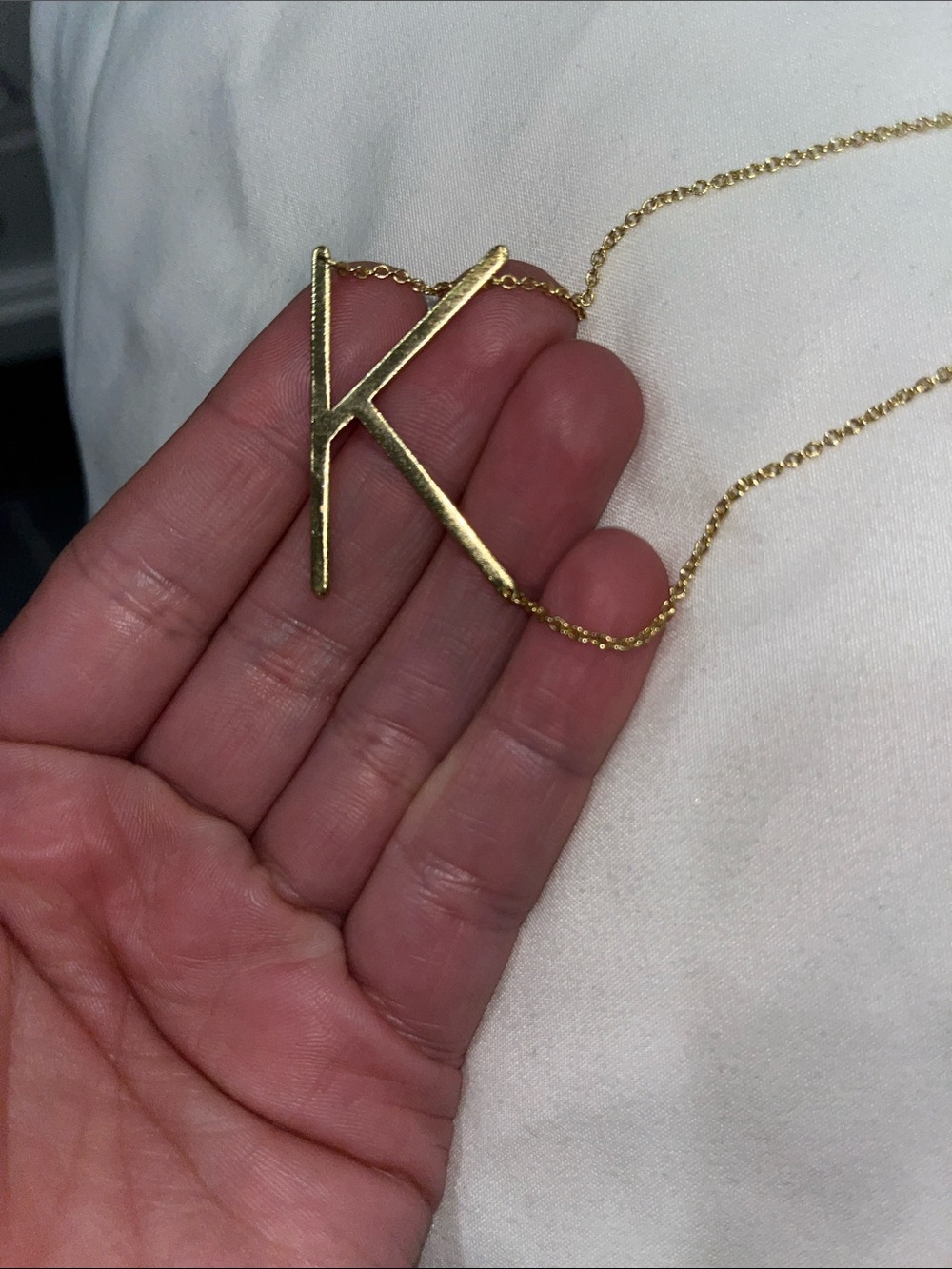 Gold Letter K Pendant Necklace - Classic Initial Jewelry
